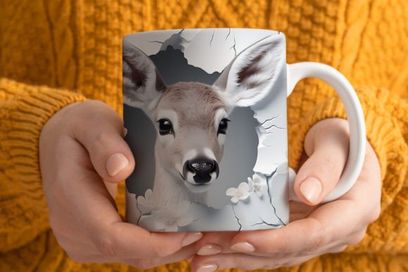 3D Deer Mug Wrap PNG: A Sublimation Guide