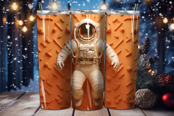 3D Halloween Astronaut Tumbler Wrap 27