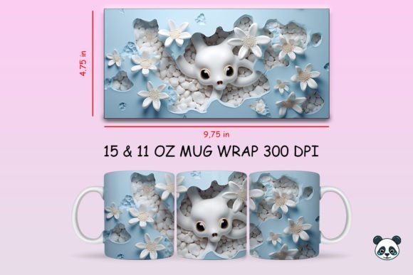 3D Octopus Mug Wrap PNG for Sublimation