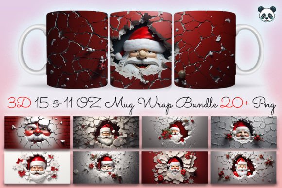 3D Santa Claus Mug Wrap Bundle: A Guide for Sublimation Creators