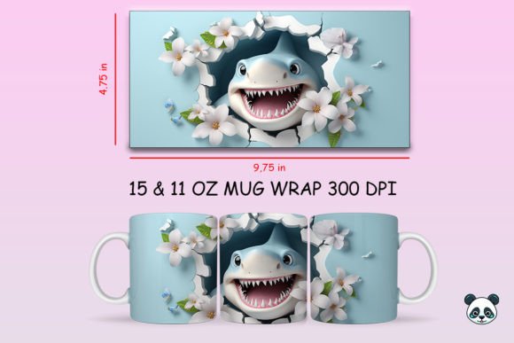 3D Shark Mug Wrap PNG: Design Guide