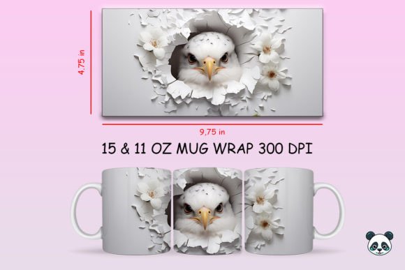 Elevate Your Craft with 3D Hawk Mug Wrap Sublimation Designs