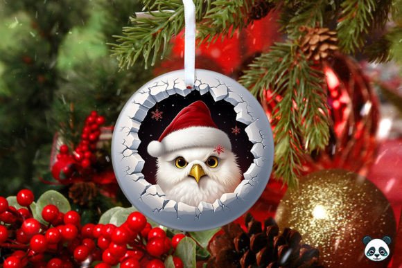 Elevate Your Holiday Decor with the Snowy Owl 3D Christmas Ornament 2 Design