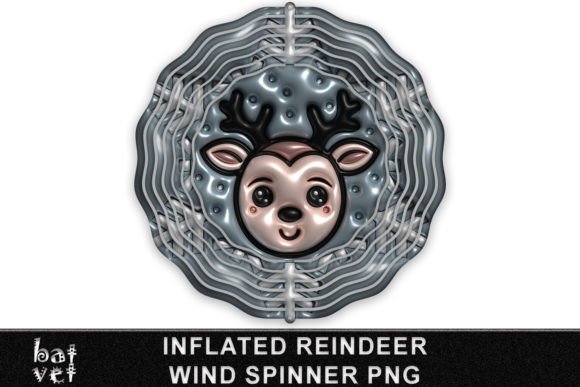 Elevating Holiday Decor with 3D Reindeer Wind Spinner Sublimation PNG Designs