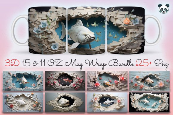 Elevating Sublimation Business with the 3D Fish Mug Wrap Sublimation Bundle