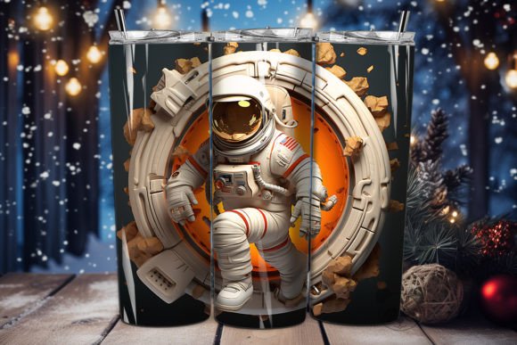 Elevating Sublimation Projects with the 3D Halloween Astronaut Tumbler Wrap