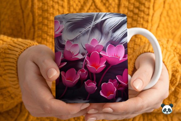 Evaluating the 3D Cyclamen Mug Wrap Sublimation Design