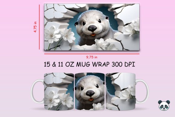 Integrating the 3D Sea Otter Mug Wrap PNG into Your Sublimation Workflow