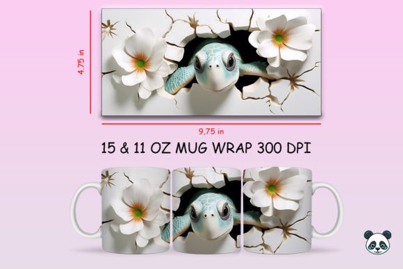 Integrating the 3D Sea Turtle Mug Wrap PNG into Your Sublimation Workflow