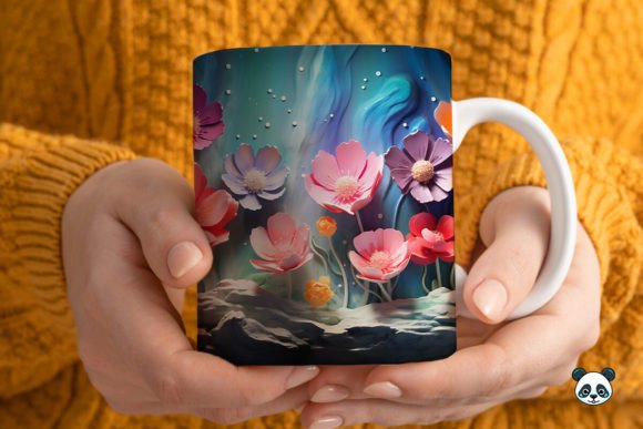 Transforming Ordinary Mugs with the 3D Cosmos Mug Wrap Sublimation 2 Design